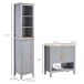 Conjunto de Baño MDF kleankin, hogar - baño Conjunto de Baño MDF kleankin, hogar - baño Gris