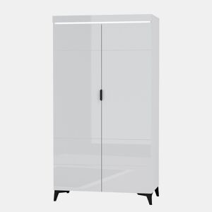 Armoire 2 portes LED inclus Ruben Blanc
