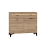 Buffet 2 portes 2 tiroirs LED inclus Ruben Bois