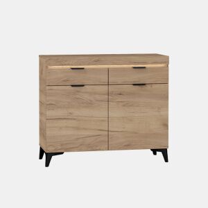Buffet 2 portes 2 tiroirs LED inclus Ruben Bois
