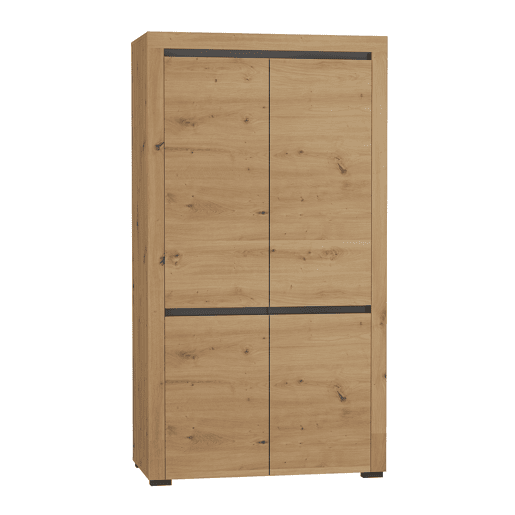 Roupeiro 2 portas LED incluído Kasla Madeira e Antracite