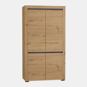Roupeiro 2 portas LED incluído Kasla Madeira e Antracite