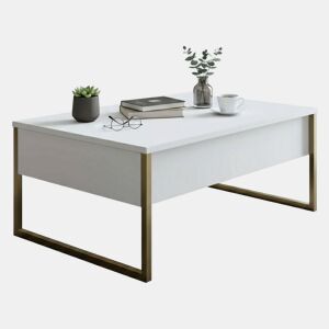 Mesa de Centro com Porta-Revistas em Metal
