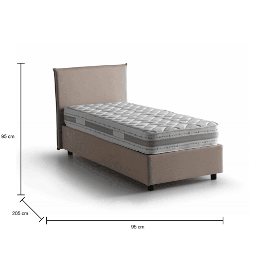 Cama de solteiro de tecido