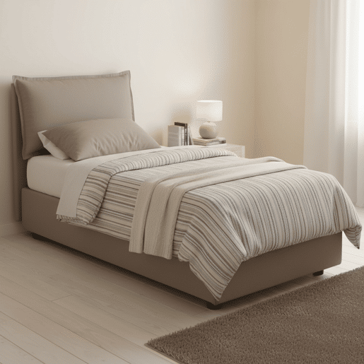 Cama de solteiro de tecido Cama de solteiro de tecido