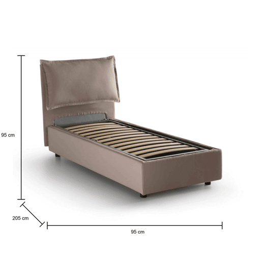Cama de solteiro de tecido Cama de solteiro de tecido