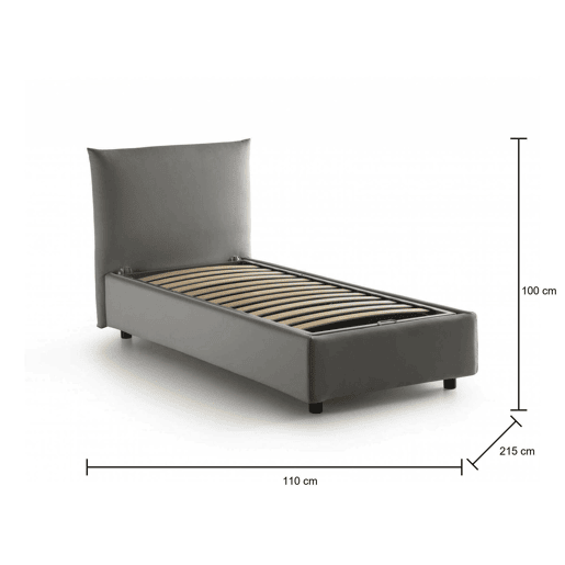 Cama de solteiro de tecido Cama de solteiro de tecido