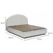 Cama de casal de tecido 175x205 Cama de casal de tecido 175x205 Blanco