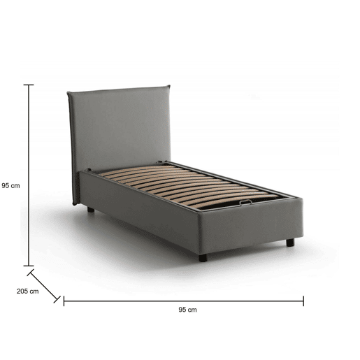 Cama de solteiro de tecido Cama de solteiro de tecido