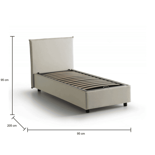 Cama de solteiro de tecido Cama de solteiro de tecido