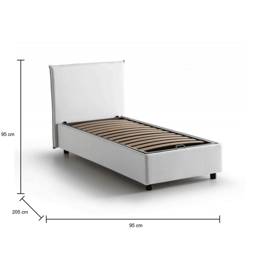 Cama de solteiro de tecido Cama de solteiro de tecido