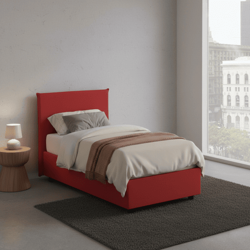 Cama de solteiro de tecido Cama de solteiro de tecido