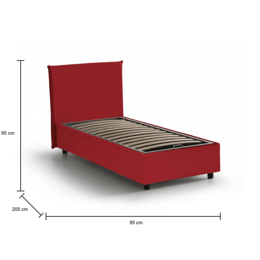 Cama de solteiro de tecido Cama de solteiro de tecido
