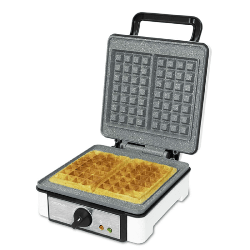 Cecotec Máquina de waffles para 2 waffles com 1200 W e revestimento RockStone.