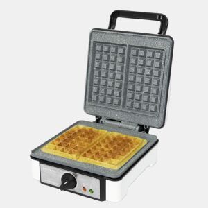 Cecotec Máquina de waffles para 2 waffles com 1200 W e revestimento RockStone.
