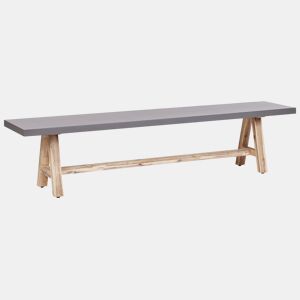 Banco de jardim TONNARE 200 cm Betão Cinzento