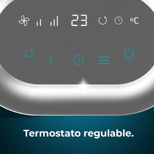 Cecotec Aquecedor cerâmico de mesa com 1500 W, função Oscilação, ecrã digital, termóstato ajustável e 3 modos de funcionamento.