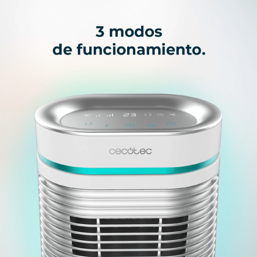 Cecotec Aquecedor cerâmico de mesa com 1500 W, função Oscilação, ecrã digital, termóstato ajustável e 3 modos de funcionamento.