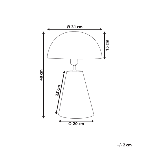 Beliani Candeeiro de mesa PALMIET