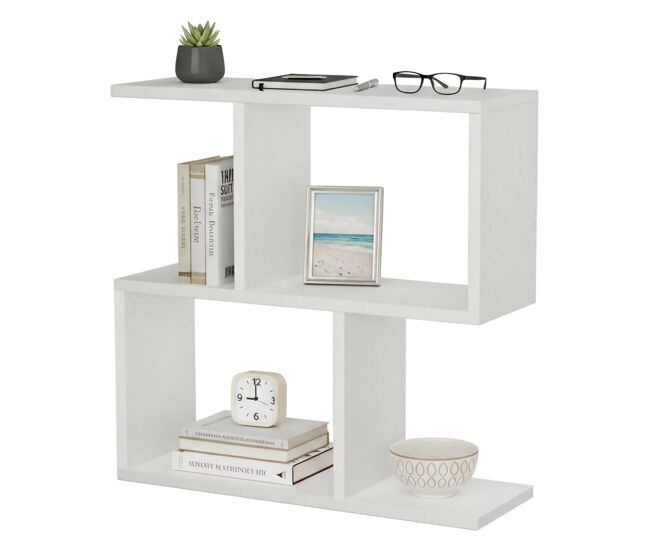 Mesa de centro multisusos con revistero de madera nobilitada
