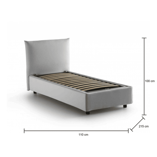 Cama de solteiro de tecido Cama de solteiro de tecido