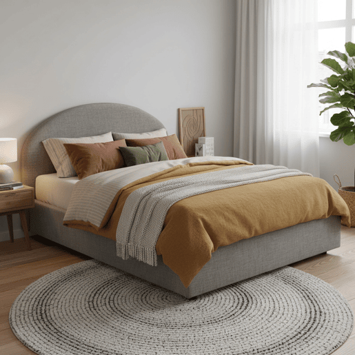 Cama de casal de tecido Cama de casal de tecido