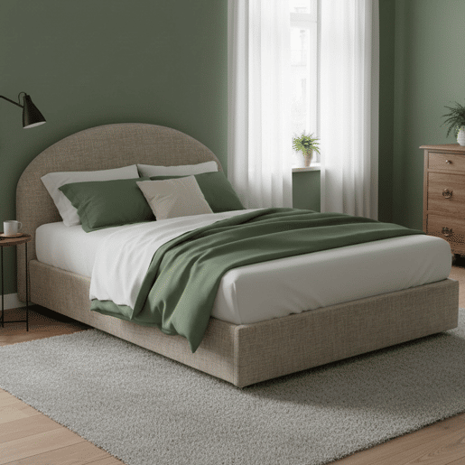 Cama de casal de tecido