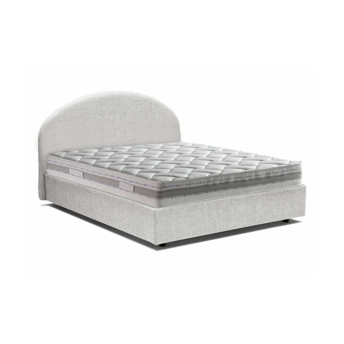 Cama quadrada e meia de tecido 135x205 Blanco