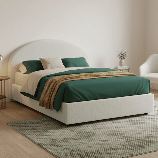 Cama quadrada e meia de tecido