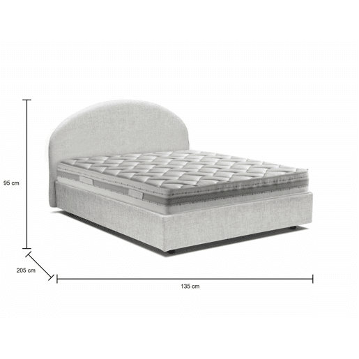 Cama quadrada e meia de tecido