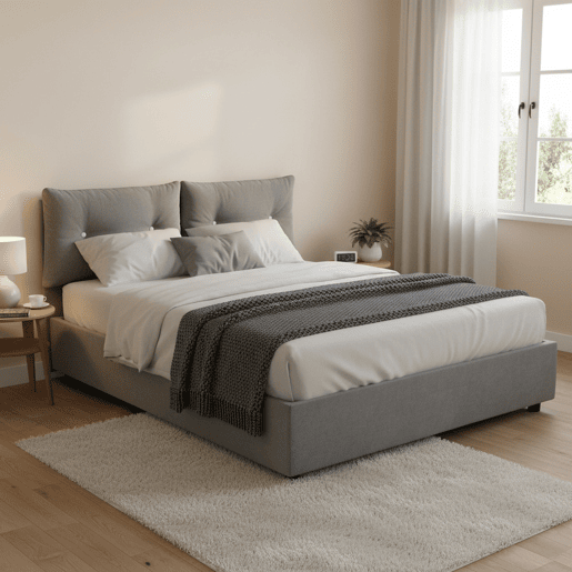 Cama de casal de tecido
