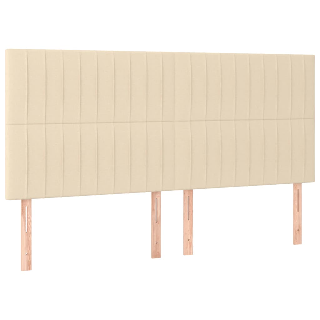 Cabeceros 4 unidades de tela Alto 160 Crema