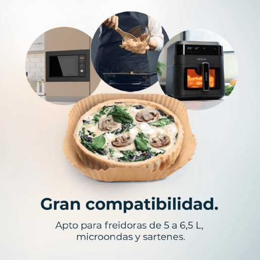 Cecotec Pacote de 150 papéis para fritadeira de ar. Cecotec Pacote de 150 papéis para fritadeira de ar.