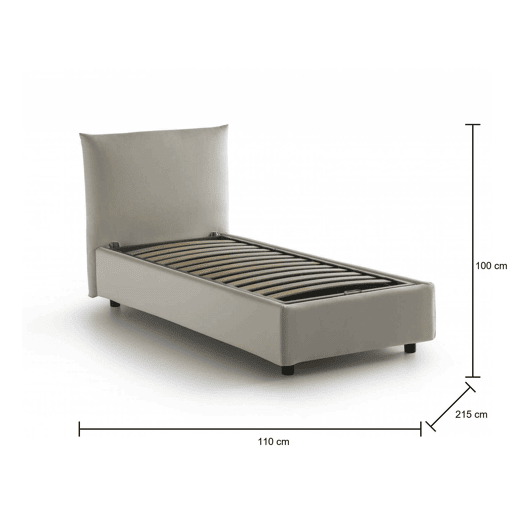 Cama de solteiro de tecido Cama de solteiro de tecido