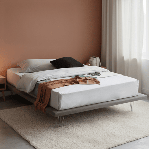 Cama de casal de tecido Cama de casal de tecido