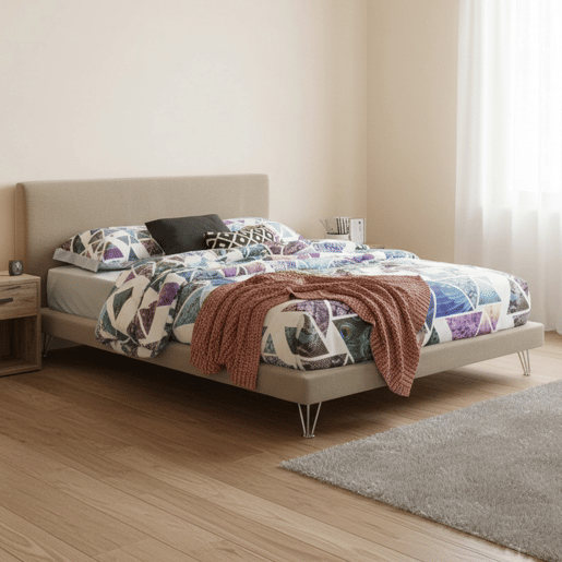 Cama de casal de tecido Cama de casal de tecido