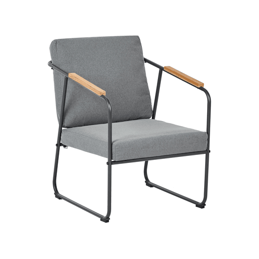Beliani Conjunto lounge Aço VEZZANA