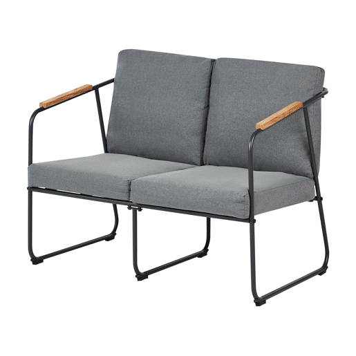 Beliani Conjunto lounge Aço VEZZANA