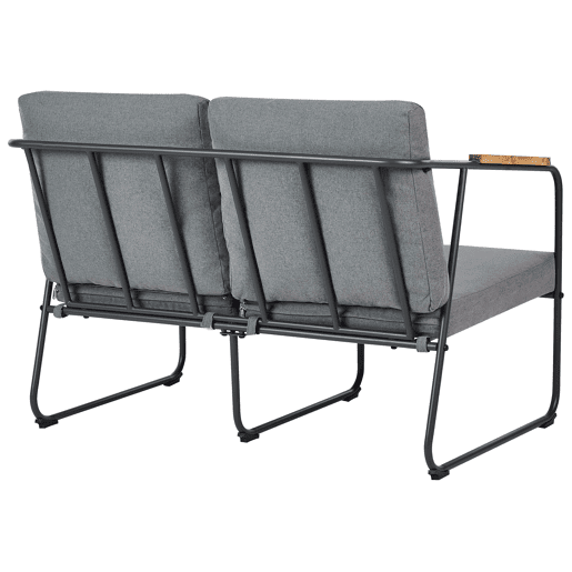 Beliani Conjunto lounge Aço VEZZANA