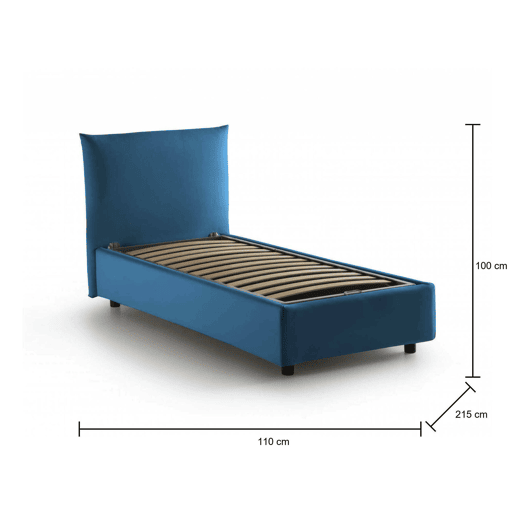 Cama de solteiro de tecido Cama de solteiro de tecido