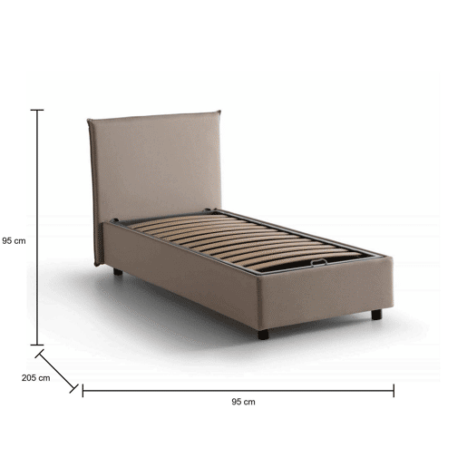 Cama de solteiro de tecido Cama de solteiro de tecido