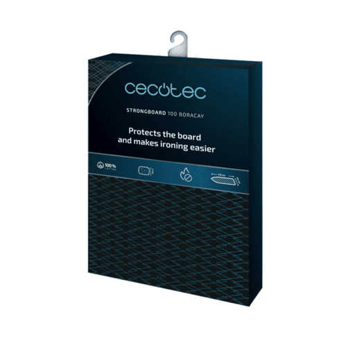 Capa para Tábua de Passar a Ferro Cecotec StrongBoard 100 Boracay Preto 119 x 43 cm