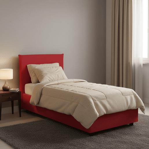 Cama de solteiro de tecido