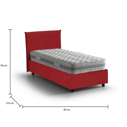 Cama de solteiro de tecido