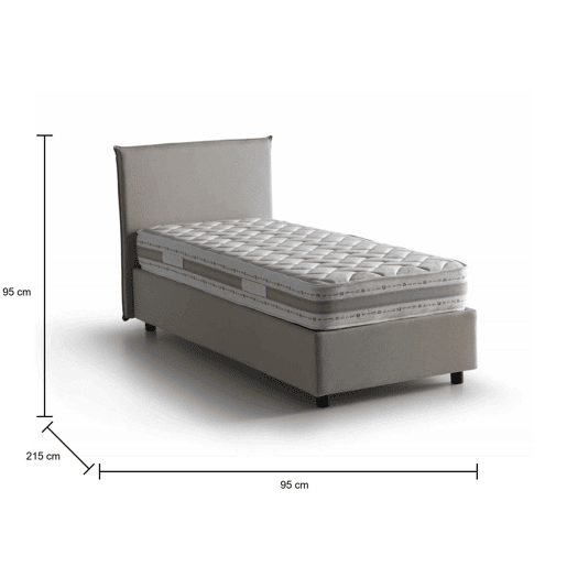 Cama de solteiro de tecido
