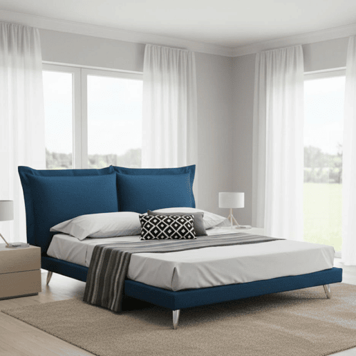 Cama de casal de tecido Cama de casal de tecido