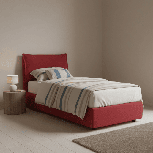 Cama de solteiro de tecido Cama de solteiro de tecido
