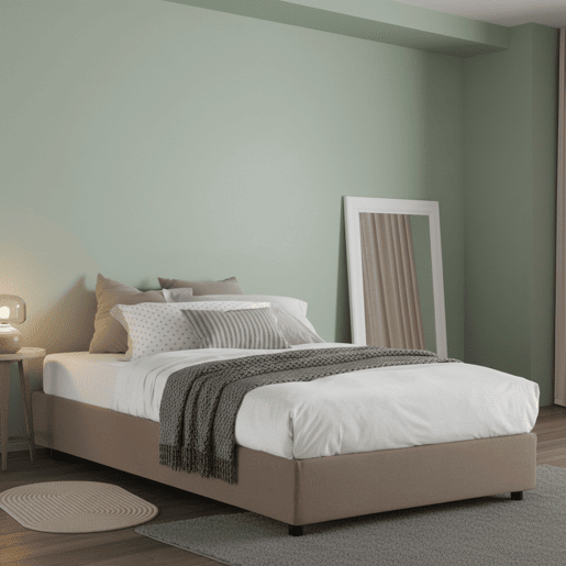 Cama quadrada e meia de tecido