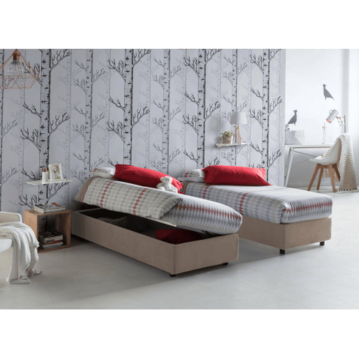 Cama quadrada e meia de tecido