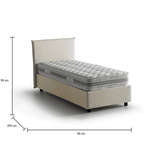Cama de solteiro de tecido